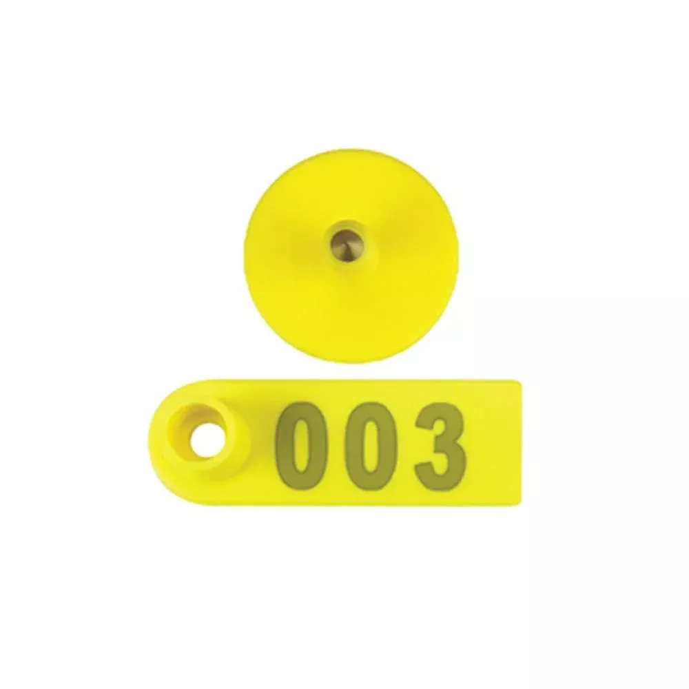 1-100 Cattle Number Ear Tag 5x2cm Set – Yellow Small Pig Sheep Livestock Label