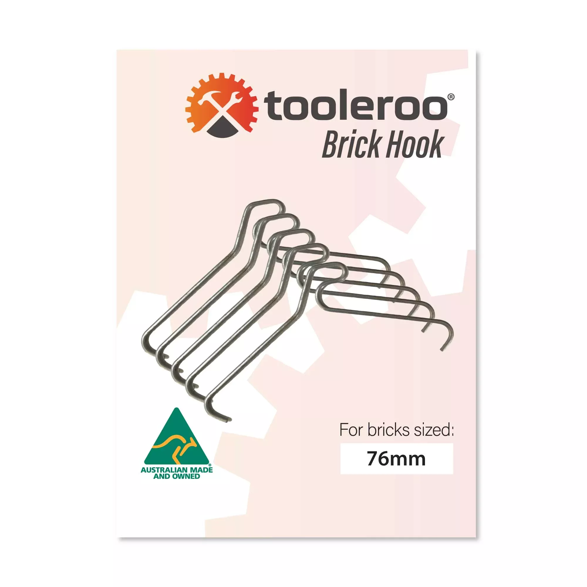 10 Pack 76mm (3″) Brick Wall Hooks – Clips Hangers For Pictures Plants