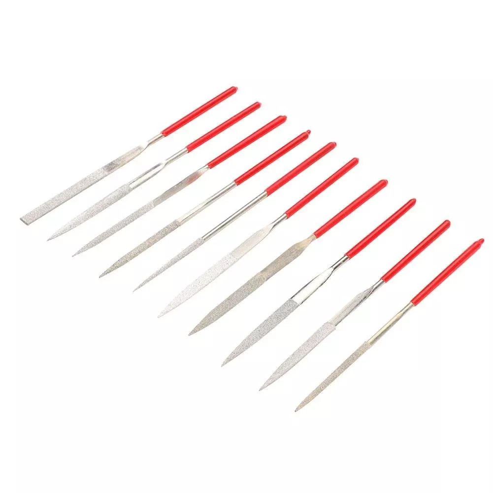 10pcs Guitar Files, Guitar Fret Nut Saddle Slot Pickguard Grinding Files Set Repair Tool for Guitar Violin Cleaning, maintenance