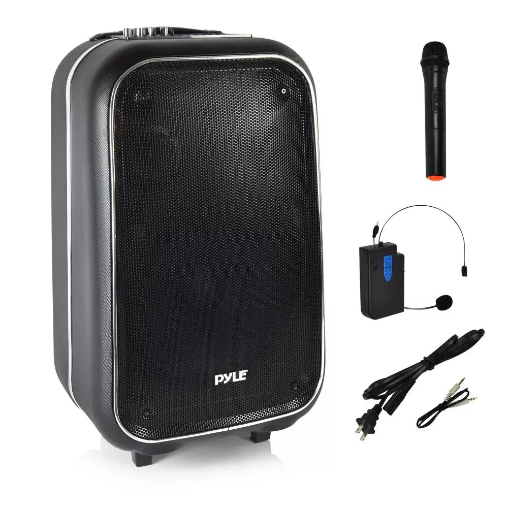 12″ Portable Bluetooth Karaoke Speaker, Rechargeable Battery, FM Radio