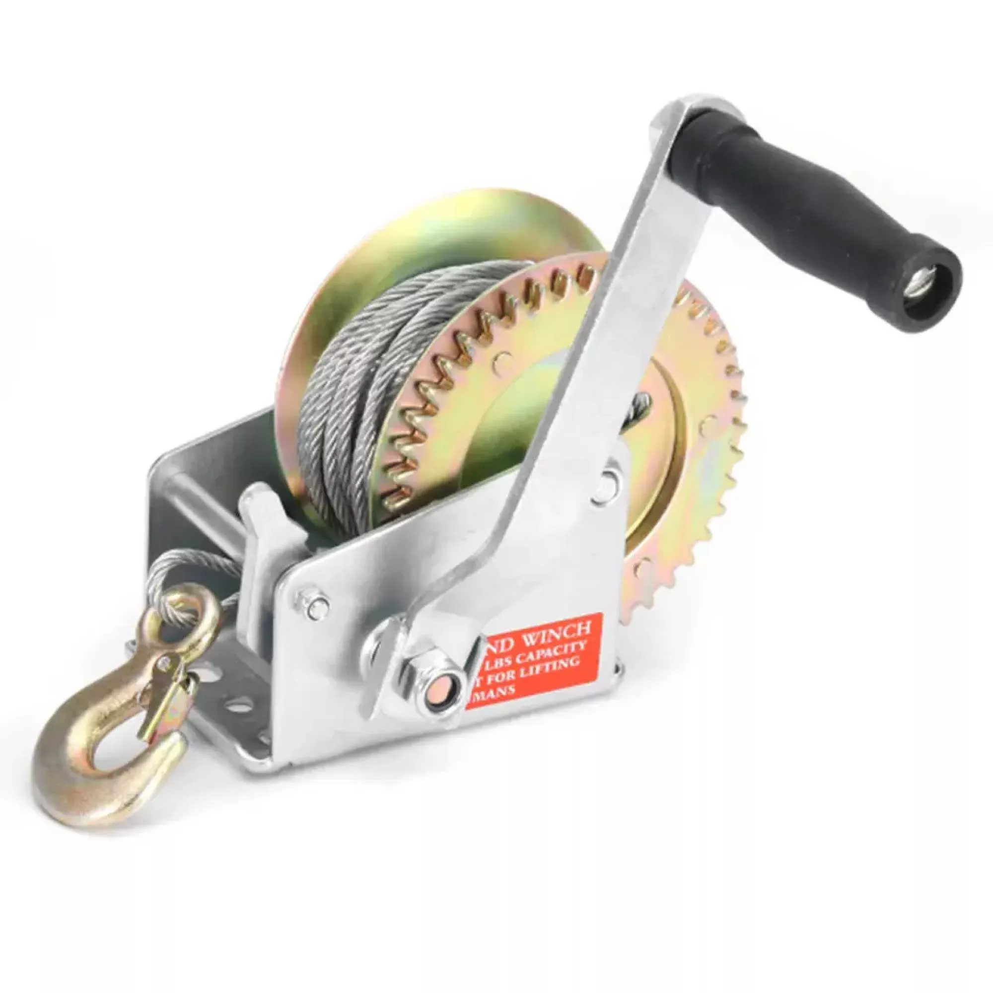 1200lb Manual Hand Winch Steel Wire – Boat Jet Ski Marine Trailer Crank 500KG