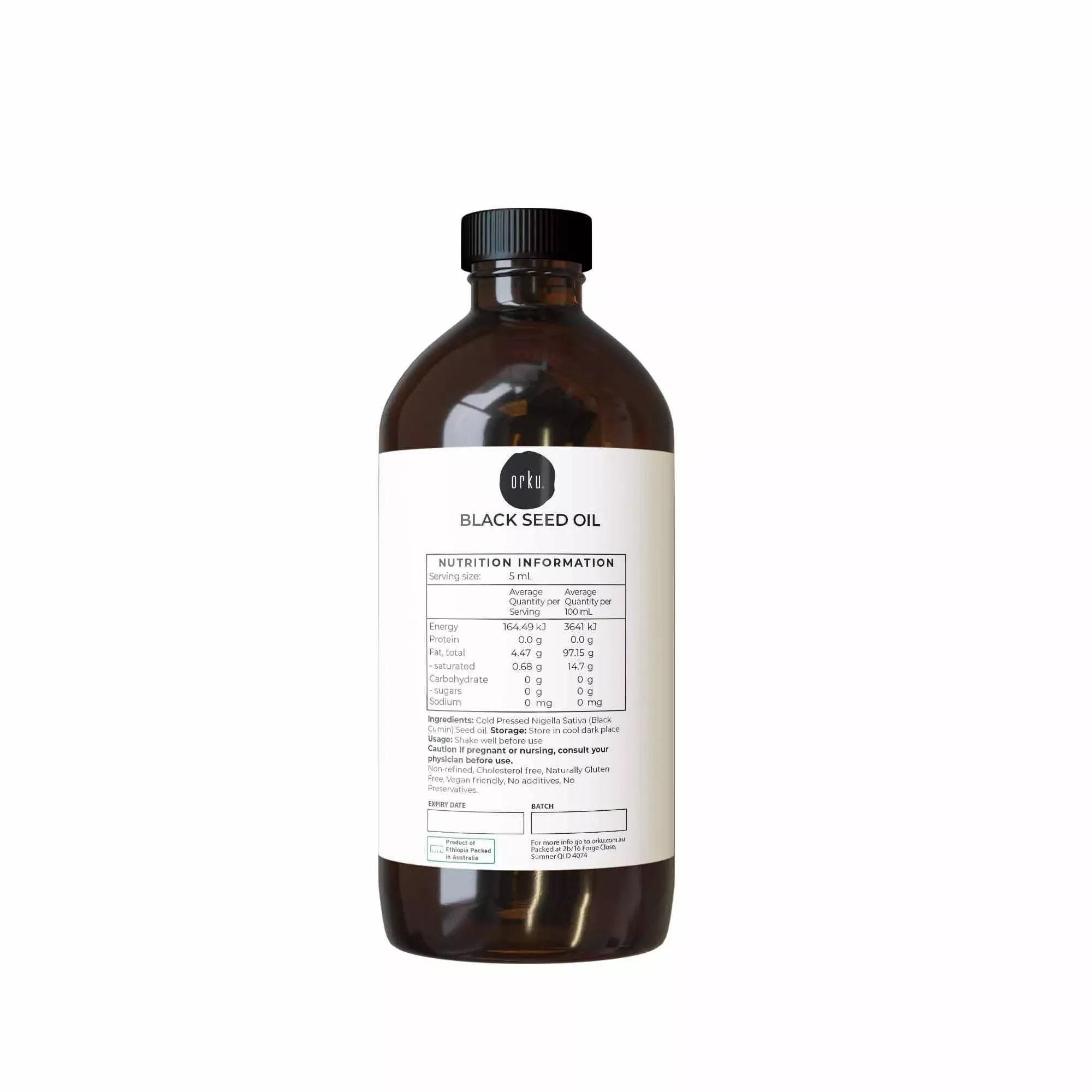 1L Pure Black Seed Oil Cold Pressed 100% Ethiopian Nigella Sativa Cumin