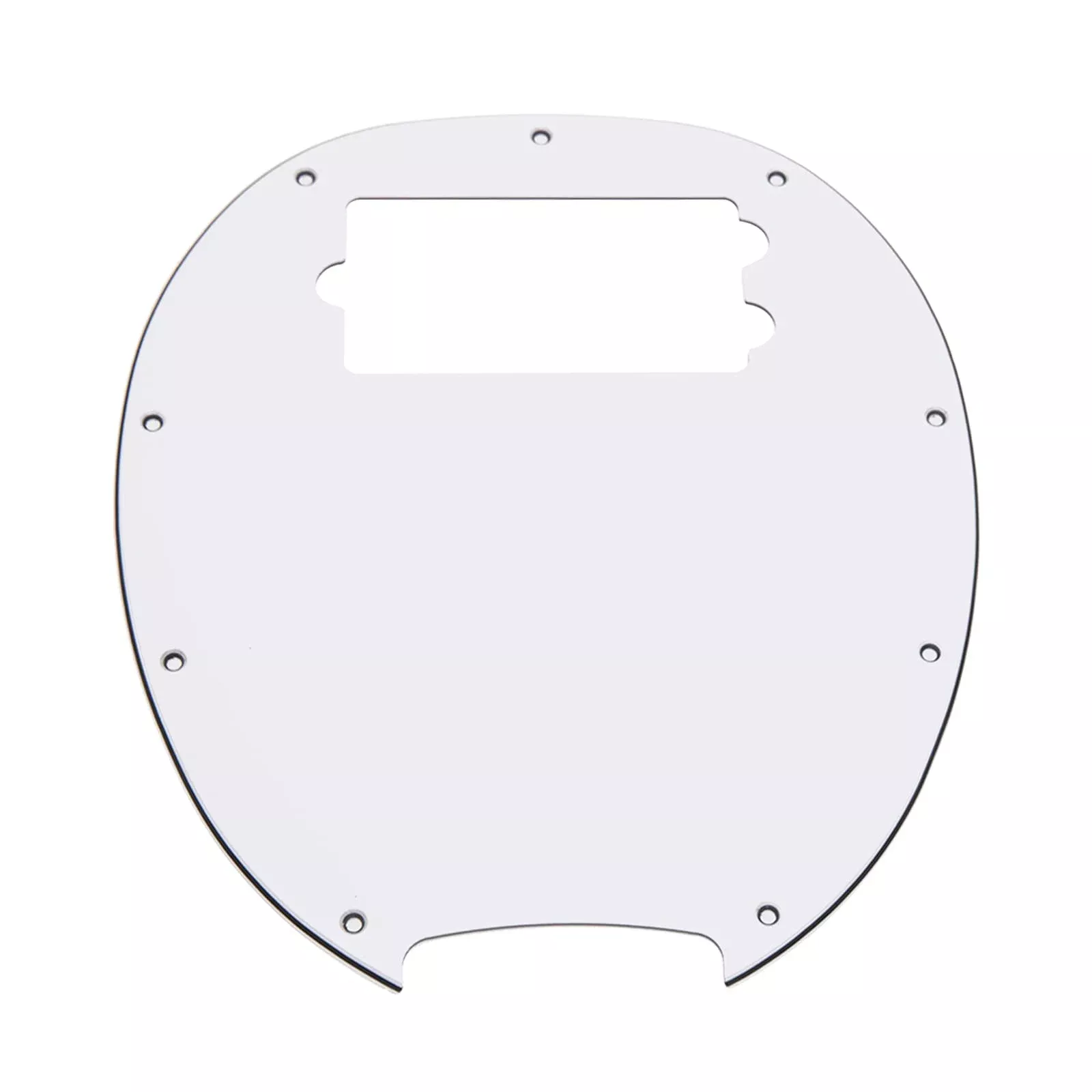 1Pcs Yootones 9 Hole Bass Electric Guitar Pickguard Compatible with MM StingRay 4 String Bass Guitar (3Ply White)