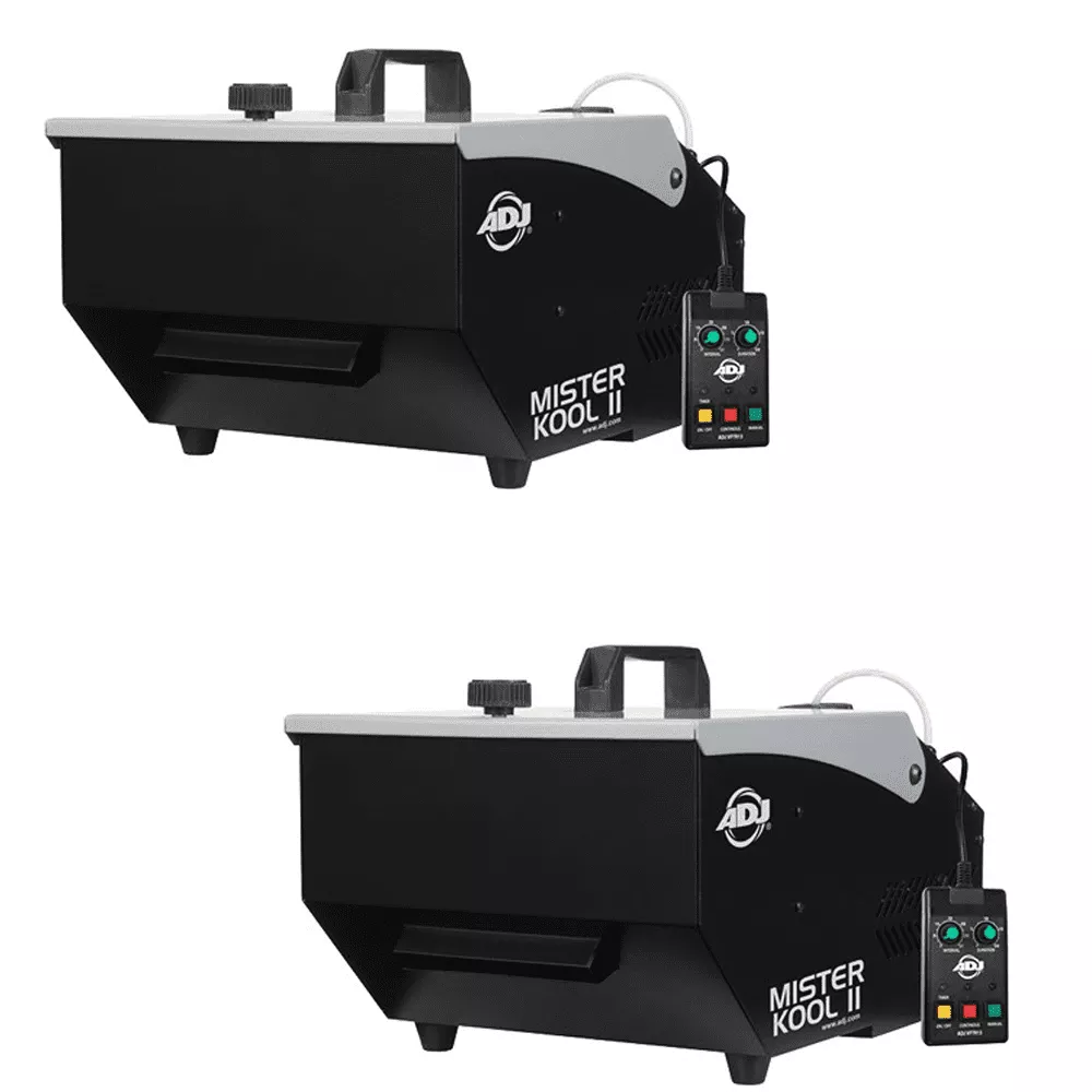 (2) American DJ Mister Kool II – Low-Lying Fog Machine with Wired Remote