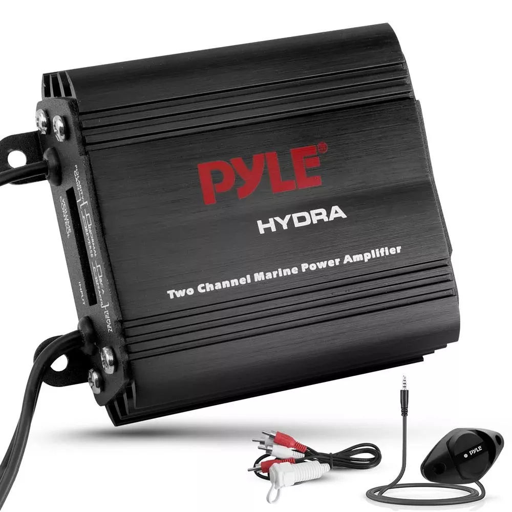 2-Channel Marine Amplifier, Waterproof, 400W Power, RCA Input