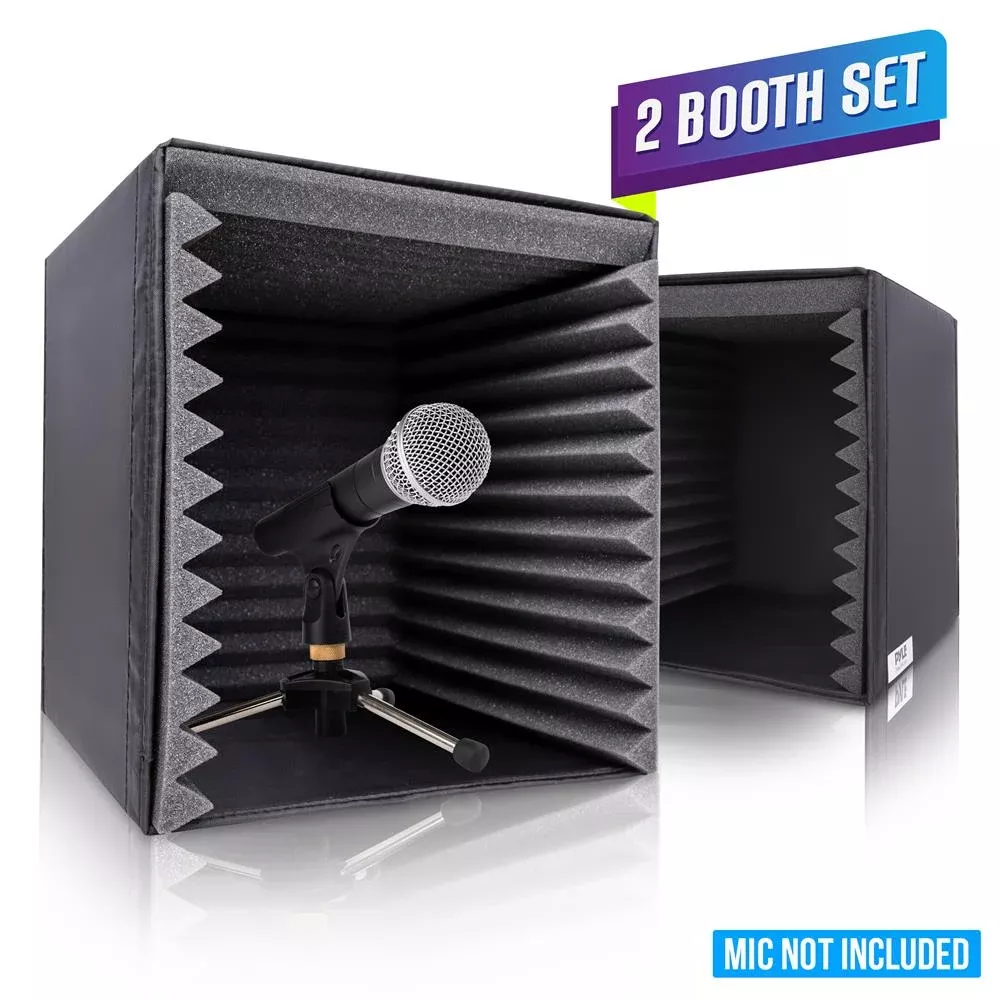 2-Pc Sound Booth Cube – Max Isolation, High-Density Foam, Portable Design