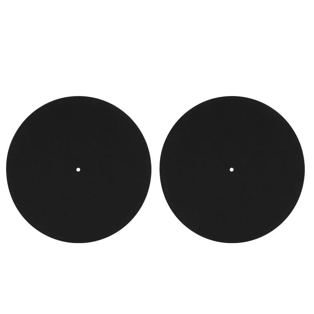 2 pcs 12 inch Turntable Platter Mat Record Players Turntable Home Disc Protective Non-Slip Mat Replacement Accessories