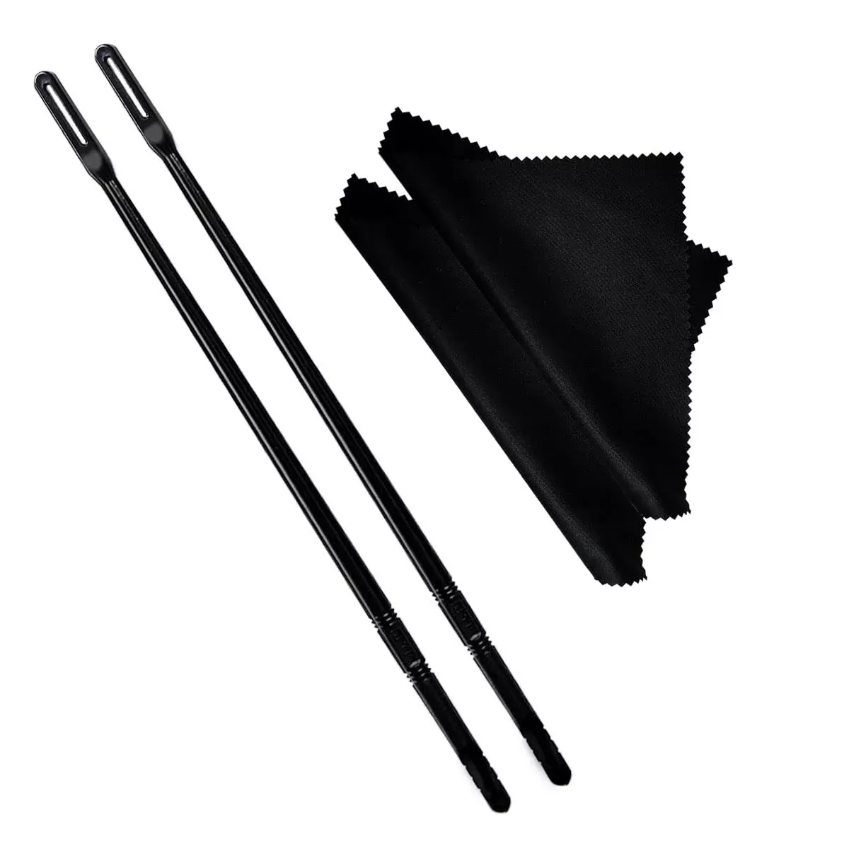 2 Sets Flute Cleaning Rod and Cloth, Flute Cleaning Kit, Flute Cleaning Rod and Flute Cleaning Cloth, Cleaning Swabs Flute Clean