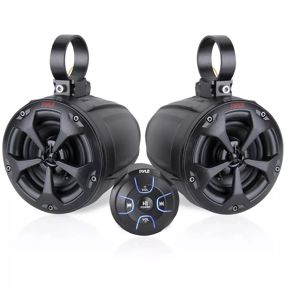 2-Way Bluetooth Marine Speakers 800W Waterproof IP65 White