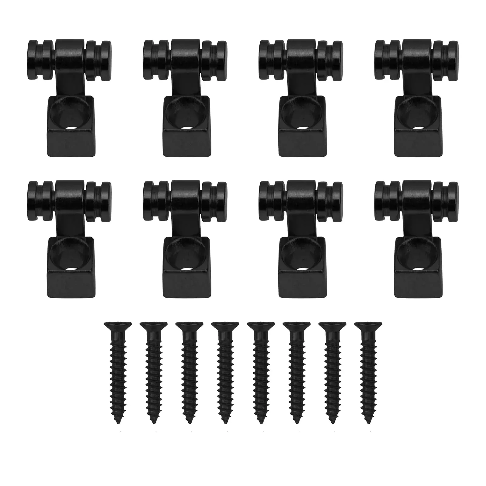 8Pcs Yootones Roller Guitar String Tree Guides Retainer with Screws Compatible with Fenders Strat Tele ST TL Electric Guitar Bas