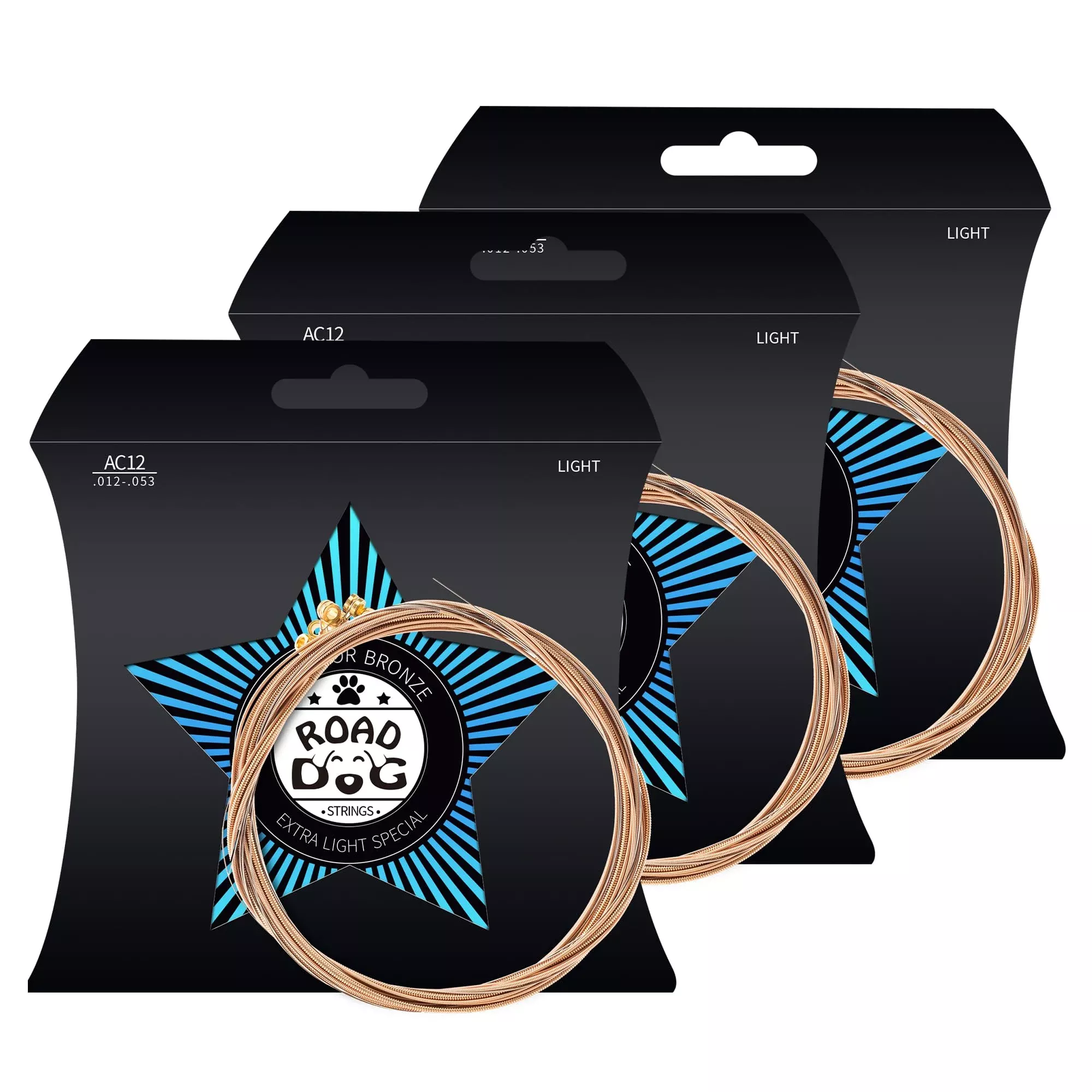 Acoustic Guitar Strings 6 String Set Nickel Plated Steel with PVD Coating Guitar Acoustic 6 String Set Guitar Accessories Consis