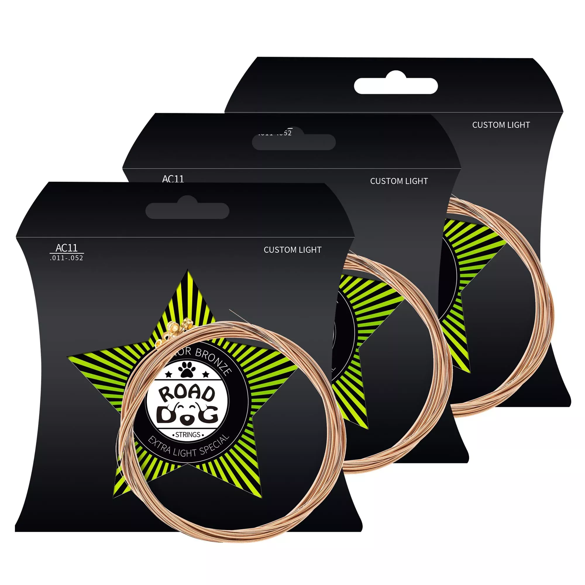 ACOUSTIC GUITAR STRINGS Nickel Plated Steel with PVD Ion Coating Guitar Strings Acoustic 6 Strings Set Guitar Accessories Consis