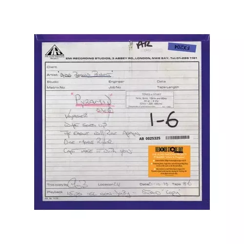 Alan Parsons Project, The - Pyramid 'Work In Progress' (RSD Exclusive 2024) - Vinyl LP - RSD 2024