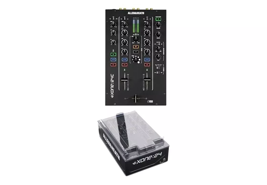 Allen & Heath Xone:24C Professional 2+1 Channel Hybrid DJ Mixer with USB-C Interface + Decksaver