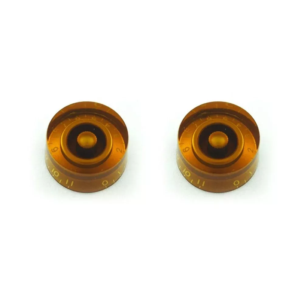 AllParts Speed Knob, 0-11, Amber, 2 Pack