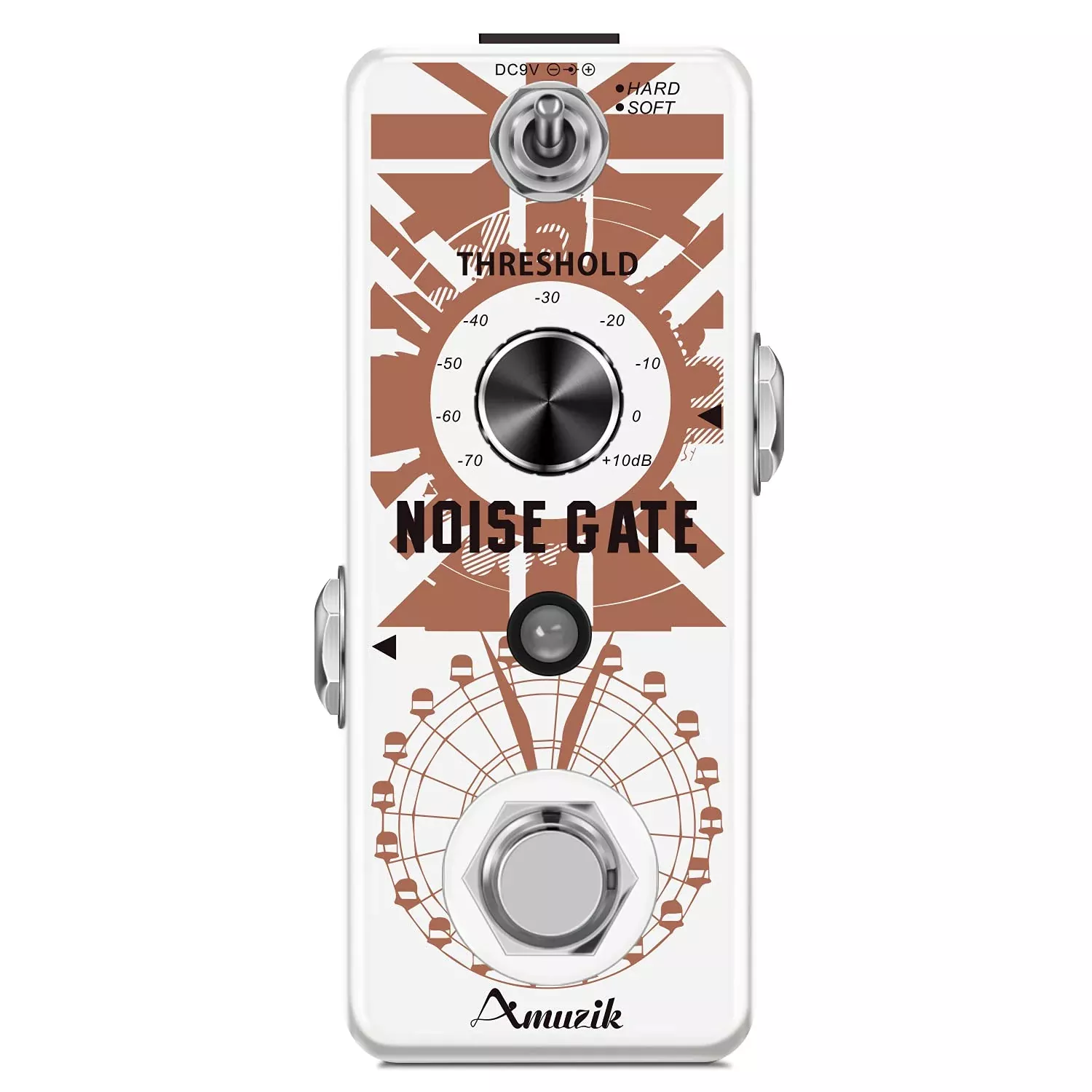 Amuzik Guitar Noise Gate Effect Pedal Noiser Killer Pedals for Electric Guitar Cleaner Noise Gate Suppressor Effect Pedal Full M