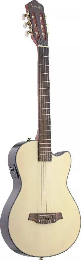 Angel Lopez EC3000CN Electic Solid Body Classical Guitar with Cutaway Natural