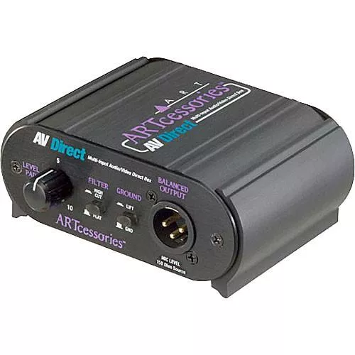 ART ProAudio AVDIBOX ART-AUDIO VISUAL DIRECT BOX - ART AV Direct - Multi-Input Audio/Video Direct Box