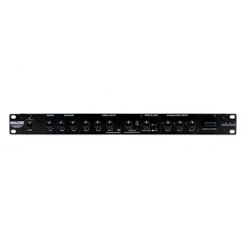 ART ProAudio MX622BT ART 6 IN 2 OUT BLUETOOTH MIXER - ART MX622BT SIX CHANNEL STEREO MIXER WITH BLUETOOTH AND EFFECTS LOOP -