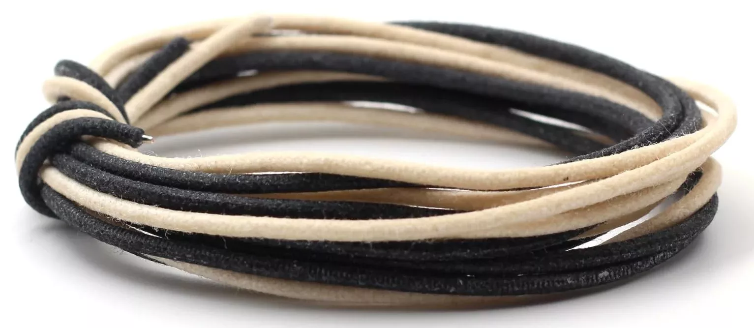 The Art Of Tone Guitar Wire, Hookup Wire, Gavitt Cloth Wire, 22awg Stranded Copper Wire, 3 feet of Each Color Black/White Pushba