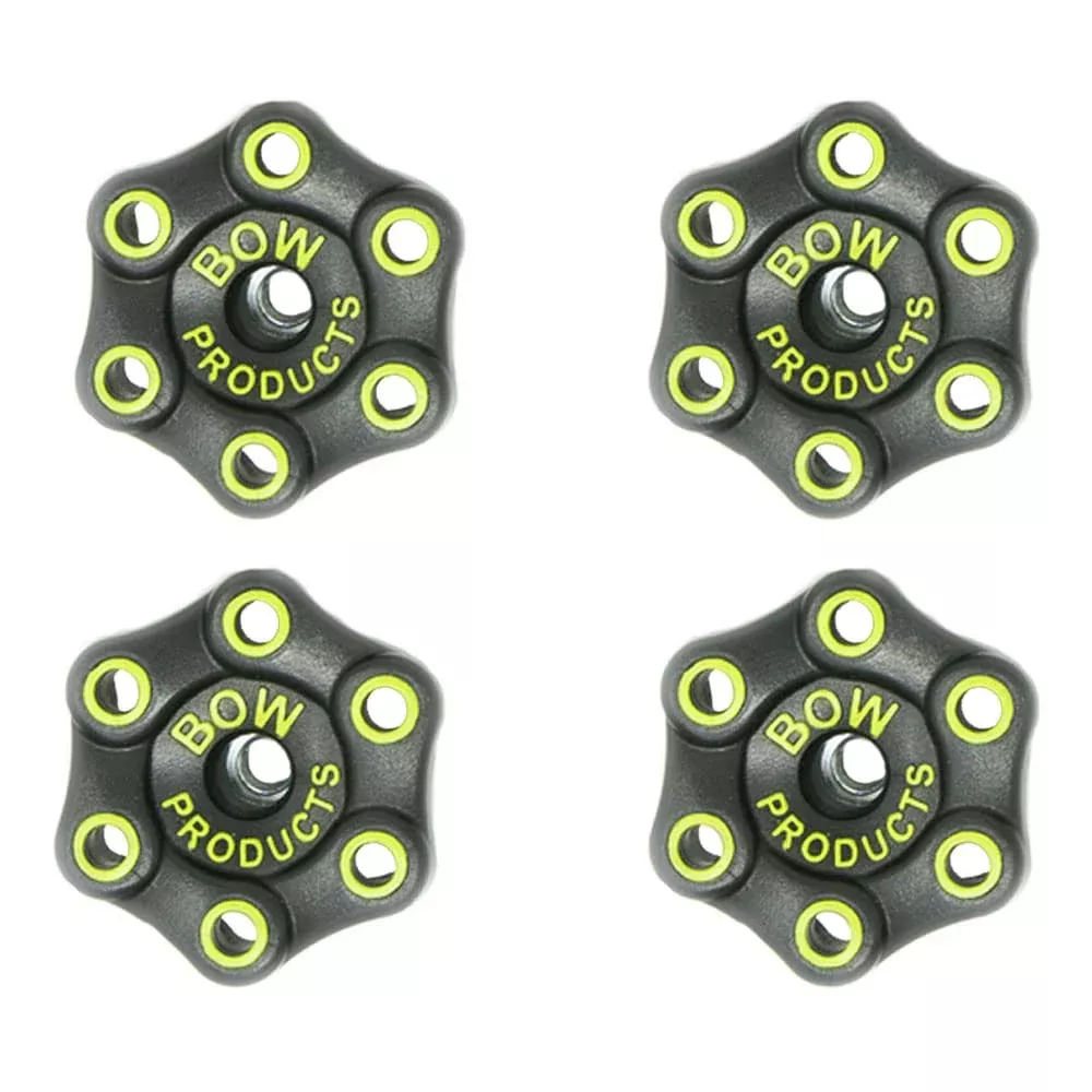 Bow Products Bow Knobs KNB4-4-Pack Knob Hardware Kit - Universal Knobs for Most Featherboards, Jigs and Guides - Fits FeatherPRO