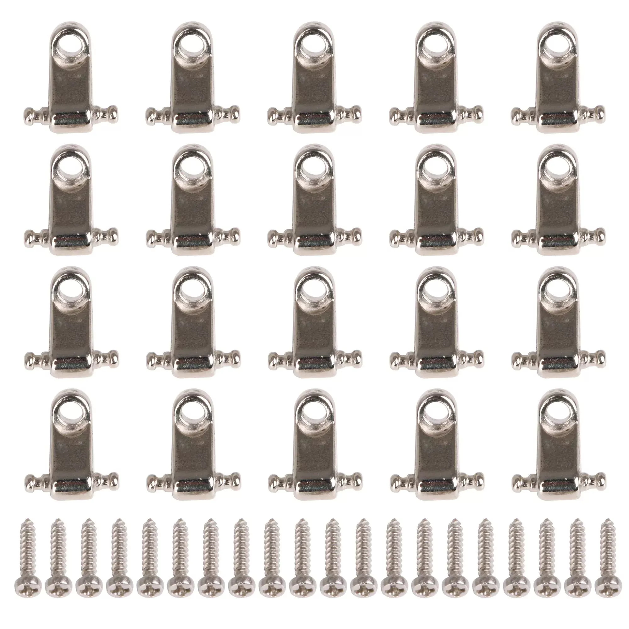 Bstinay 20pcs Sturdy Electric Guitar Roller String Retainers Trees Standard Roller String Guides with Screw Guitar Accessory