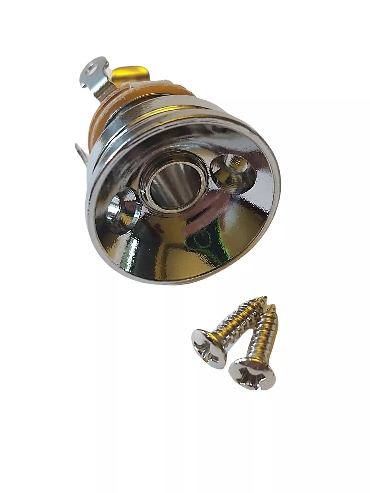 Chrome Electrosocket Jackplate with Pure Tone Full-contact Output Jack