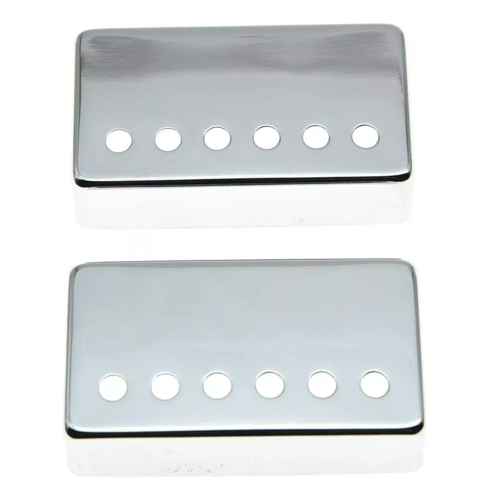 Dopro Set of 2 Metal Humbucker Guitar Pickup Cover Brass Humbucker Pickup Covers 50mm/52mm Pole Spacing for Epi Les Paul Chromee