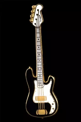 Electric Bass Guitar Pin - Black