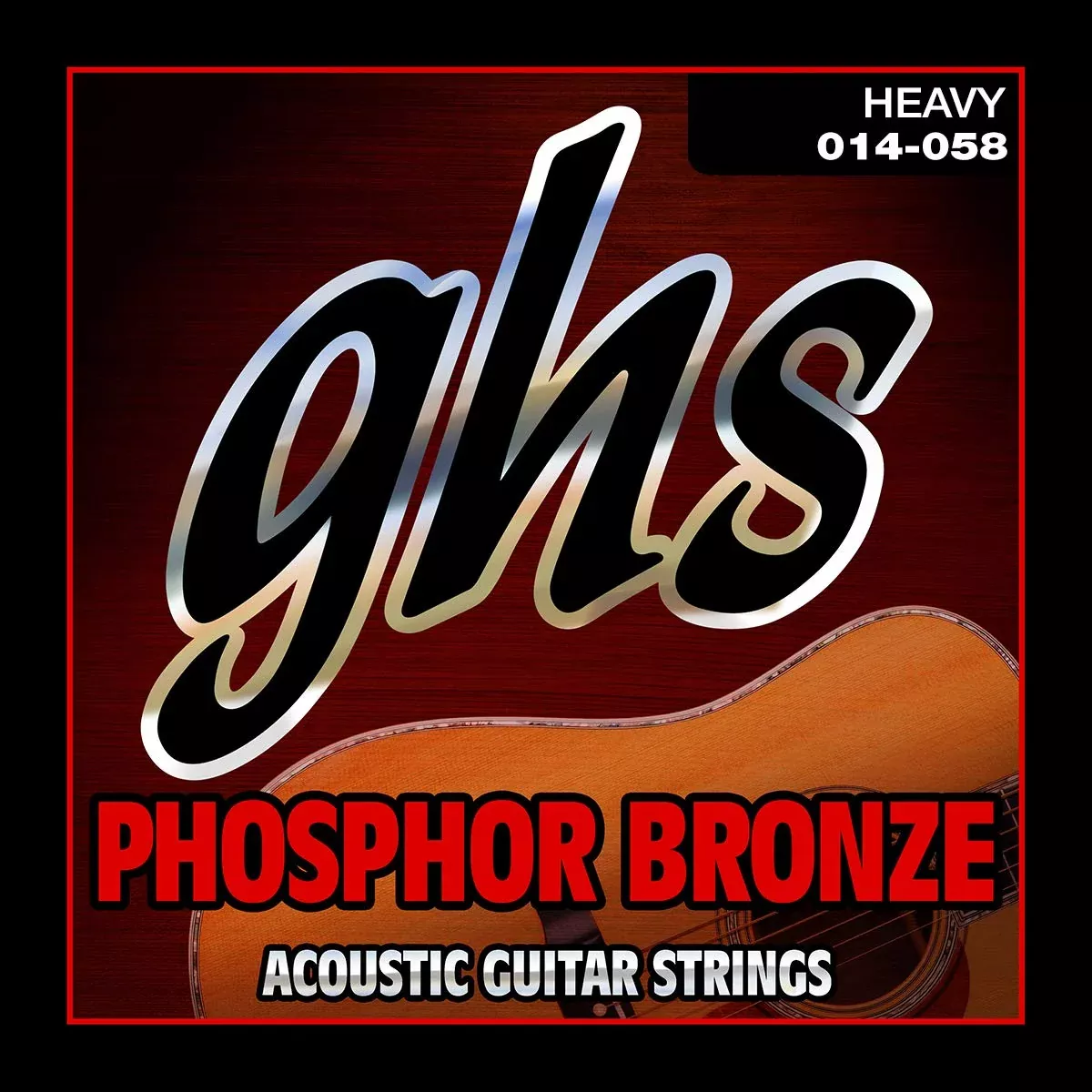 GHS Strings 340 Phosphor Bronze Acoustic Guitar Strings, Heavy
