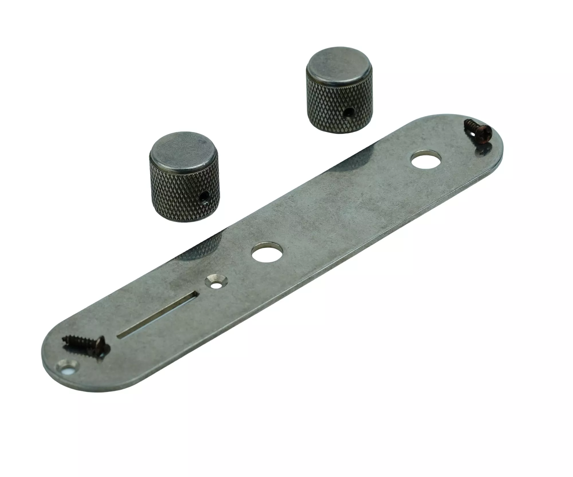 Guyker Rust Color Control Plate with 2 Potentimeter Knobs Compatible with Tele TL Guitar