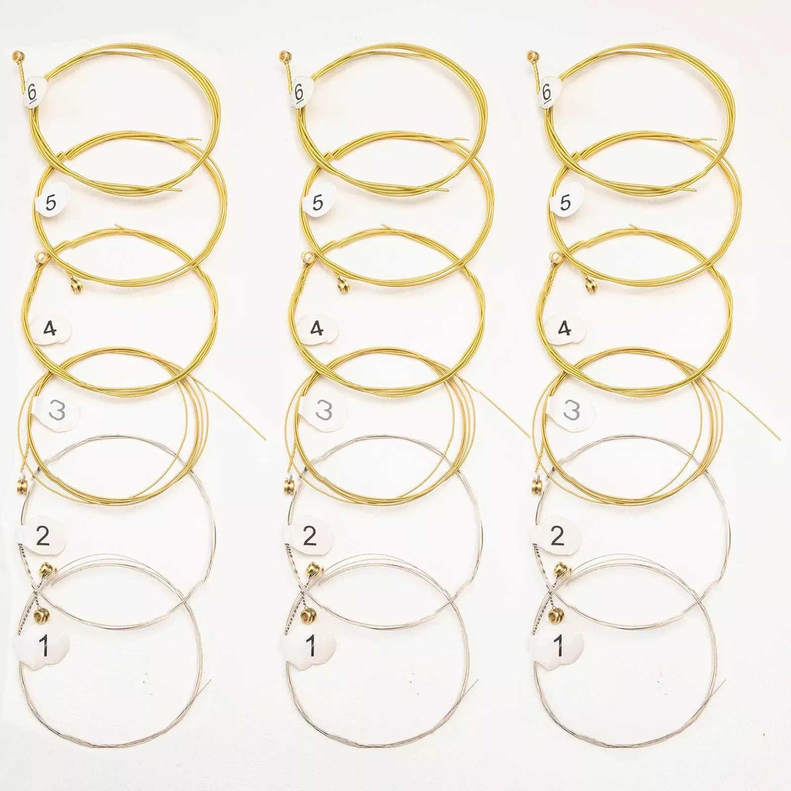 GZYUJIEMEDIA (3 Sets) 6 Pieces Acoustic Guitar Strings (String Gauge 0.01-0.05),(10-50), Replacement Bronze Strings, Ideal for B