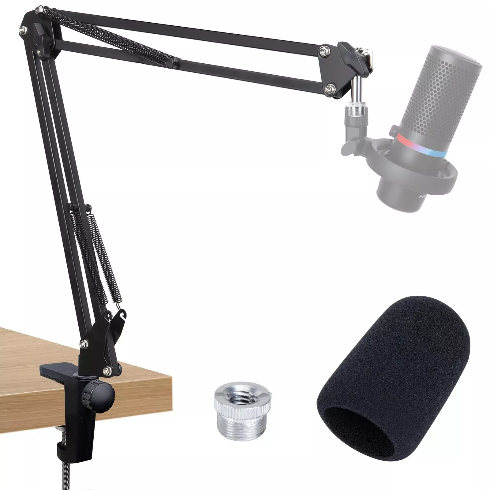 HyperX DuoCast Boom Arm - HyperX Microphone Arm Compatible with HyperX DuoCast, Mic Arm with Microphone Cover, Improve Sound Qua