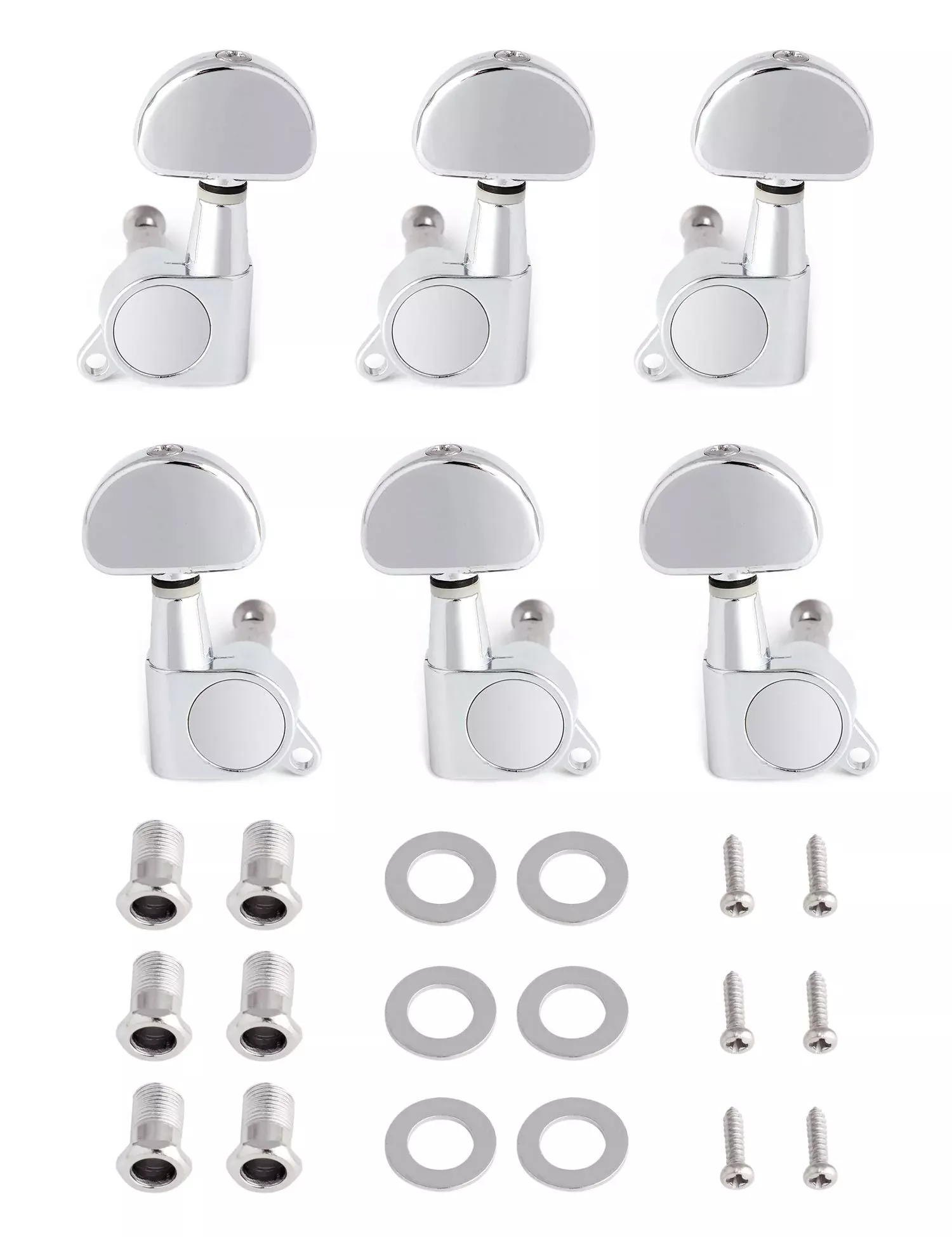 Metallor Sealed String Tuning Pegs Tuning Keys Machine Heads Grover Tuners 3L 3R for Electric Guitar Acoustic Guitar Parts Repla