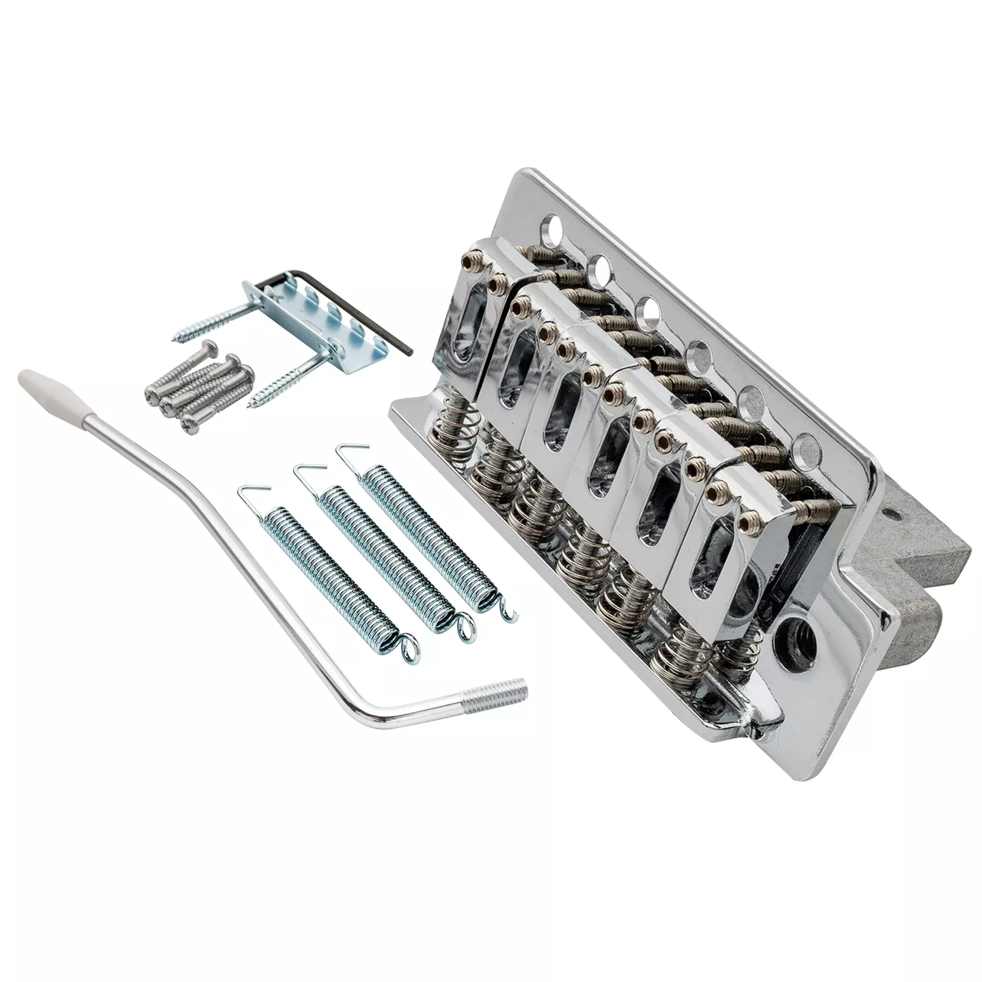 Musiclily 52.5mm Guitar Stratocaster Tremolo Bridge Assemblies for Fender Strat Squier Electric Guitar Replacement, Chrome
