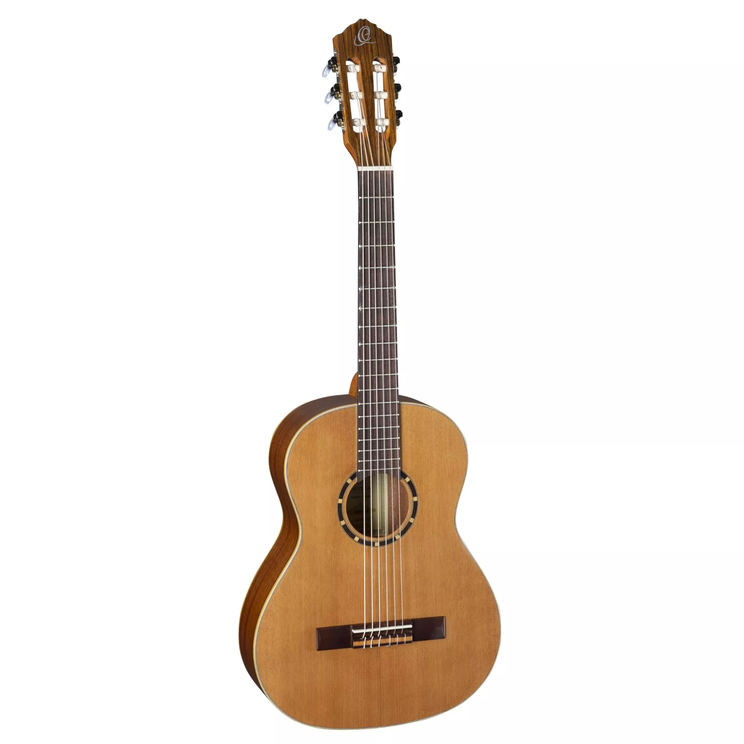 Ortega Guitars Family Series 3/4 Size Nylon Classical Guitar with Bag, Natural Satin Cedar Top (R122-3/4)