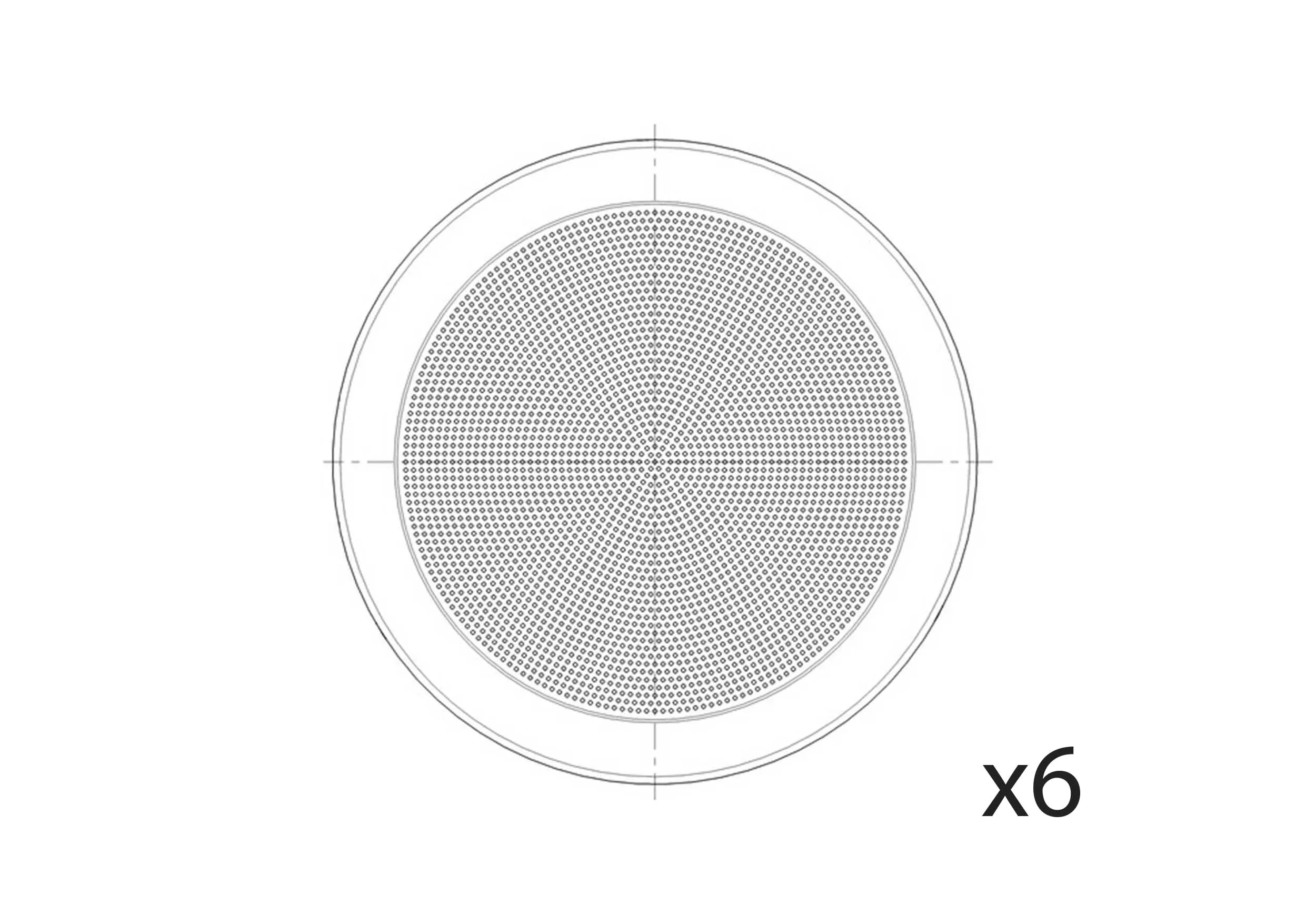 QSC AD-MG245 Full-Capture Marine Grille For 245mm Cut-Out - 6-Pack
