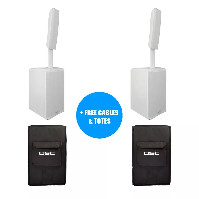 QSC KC12 White Pro Bundle