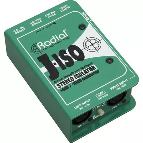 Radial J-Iso - Radial Engineering J-ISO Stereo 4 Db to -10 Db Converter w/ Jensen Transformers