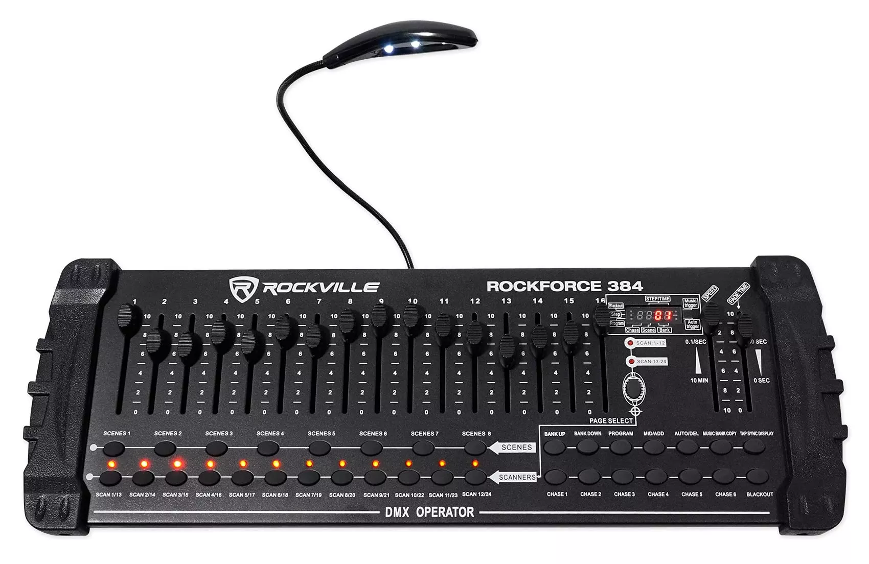 Rockville ROCKFORCE 384 Channel Fog DMX Lighting MIDI Control