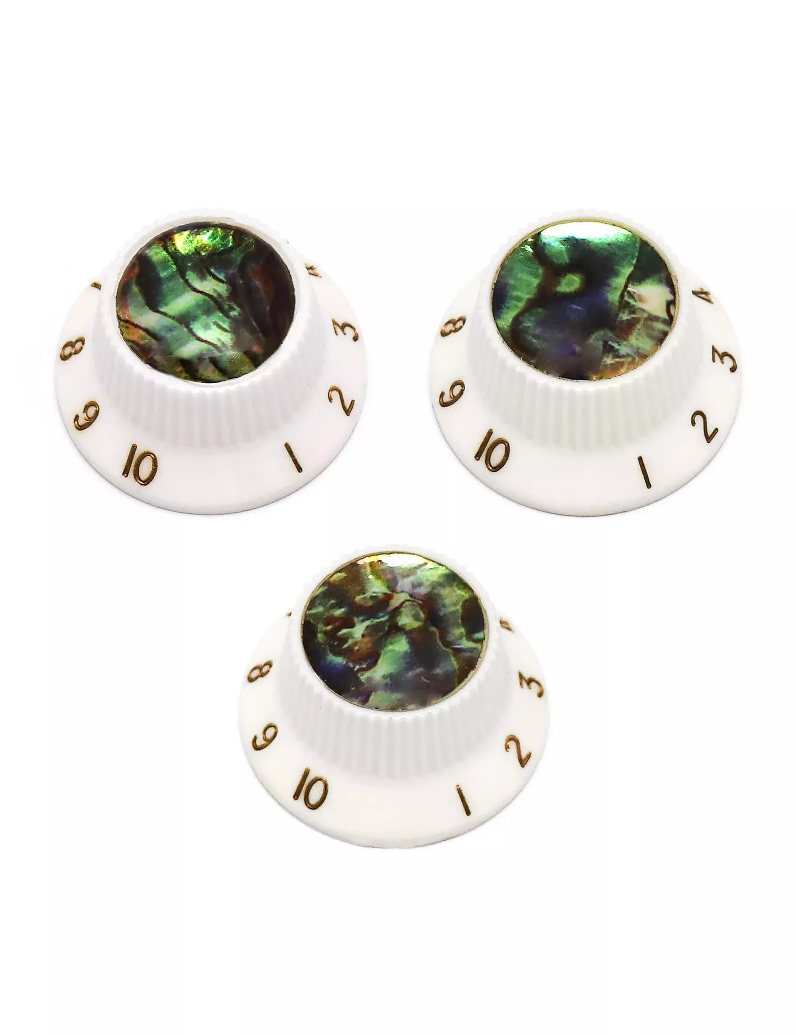 Rubatone Guitar Knobs Abalone Top Speed Control Knobs 6mm Shaft Pots Volumn Tone Knobs Compatiable with Strat Stratocaster Elect