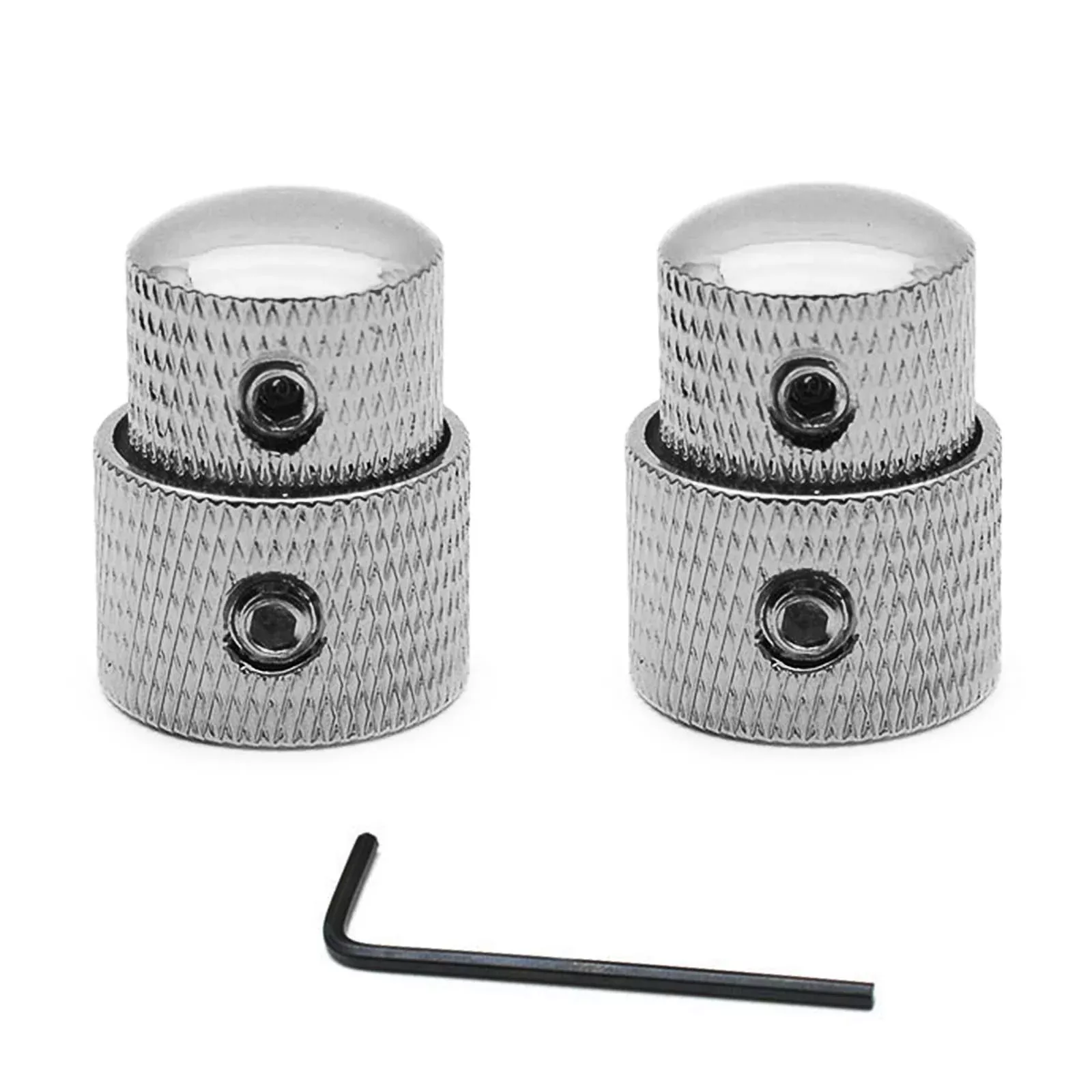 SAPHUE Guitar Dual Concentric Stacked Control Knobs Sets Metal with Wrench Replacement for Electric Guitar Bass 2 Sets