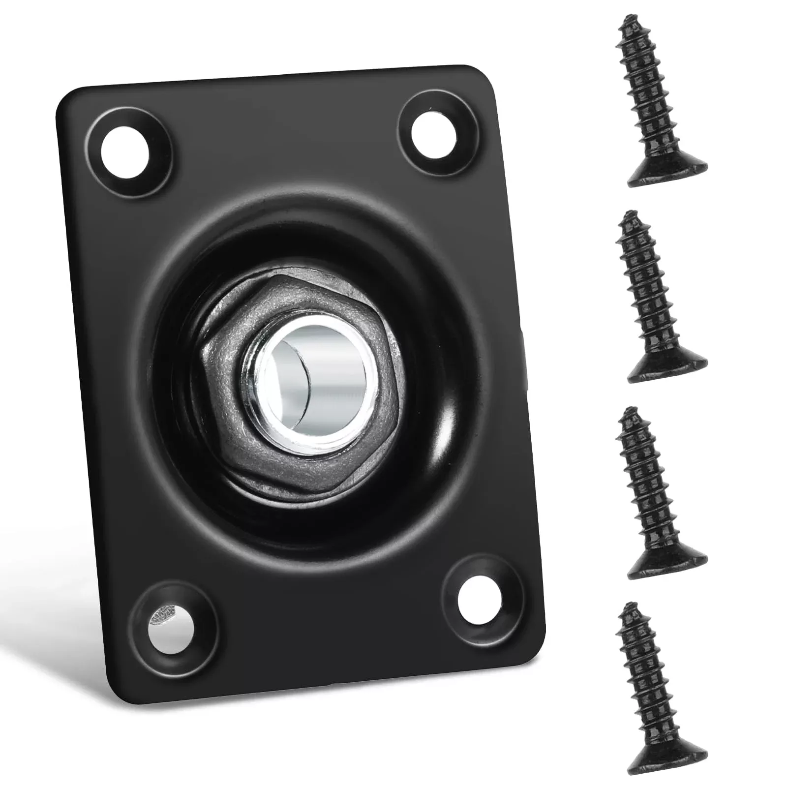 Square Metal 1/4 Inch Jack Plate, Guitar Input Jack for Electric Guitar Bass, Electric Guitar Parts, 1Pack