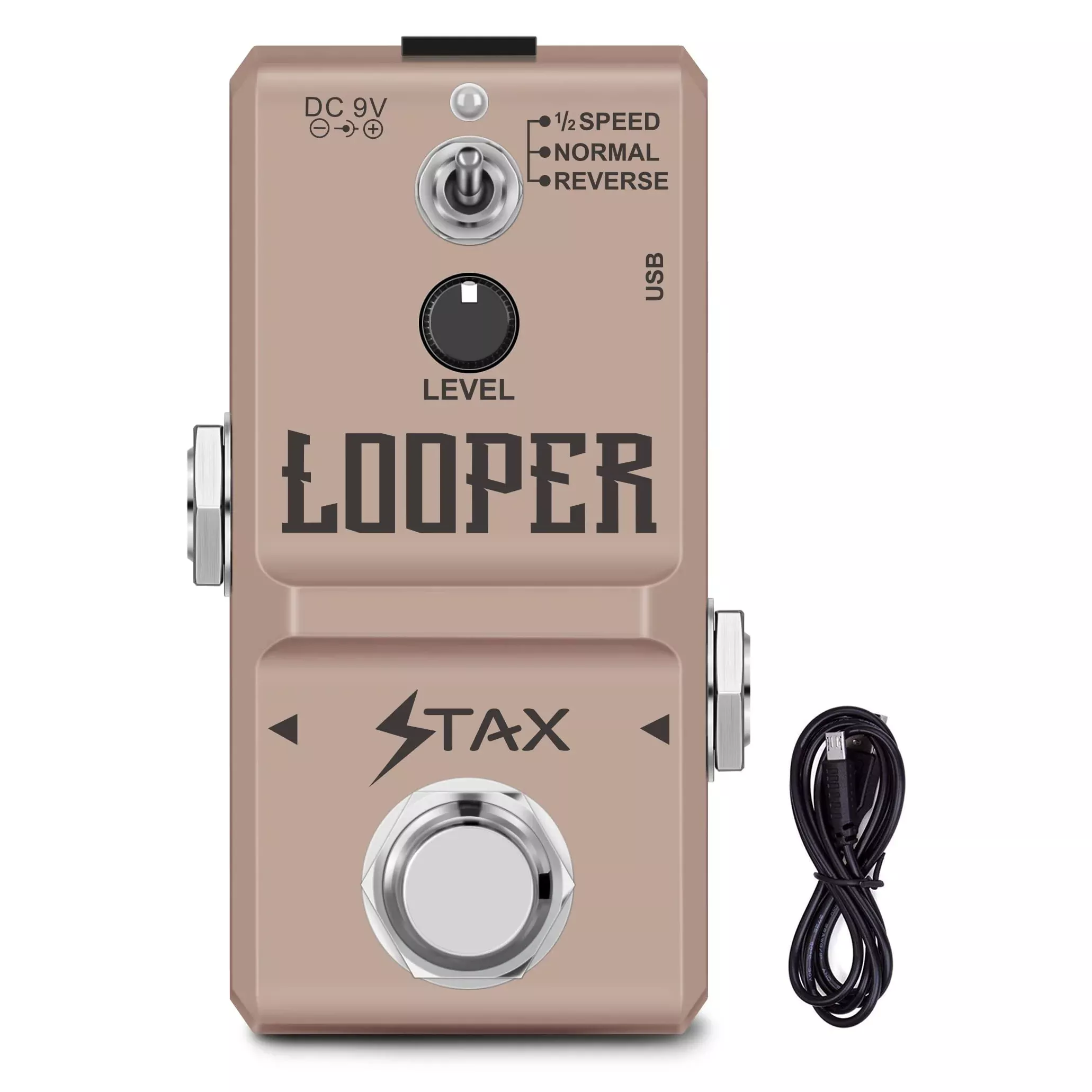 Stax Looper Guitar Pedal Loop Station Guitar Effects Pedal with Unlimited Overdubs 10 Minutes of Looping, 1/2 time, and Reverse