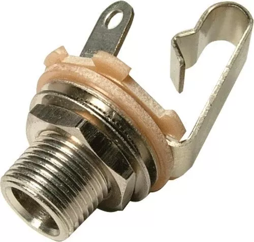 Switchcraft 1/4'' Mono 2-Conductor Input Jack, Open Circuit, Long Bushing (Type L11)