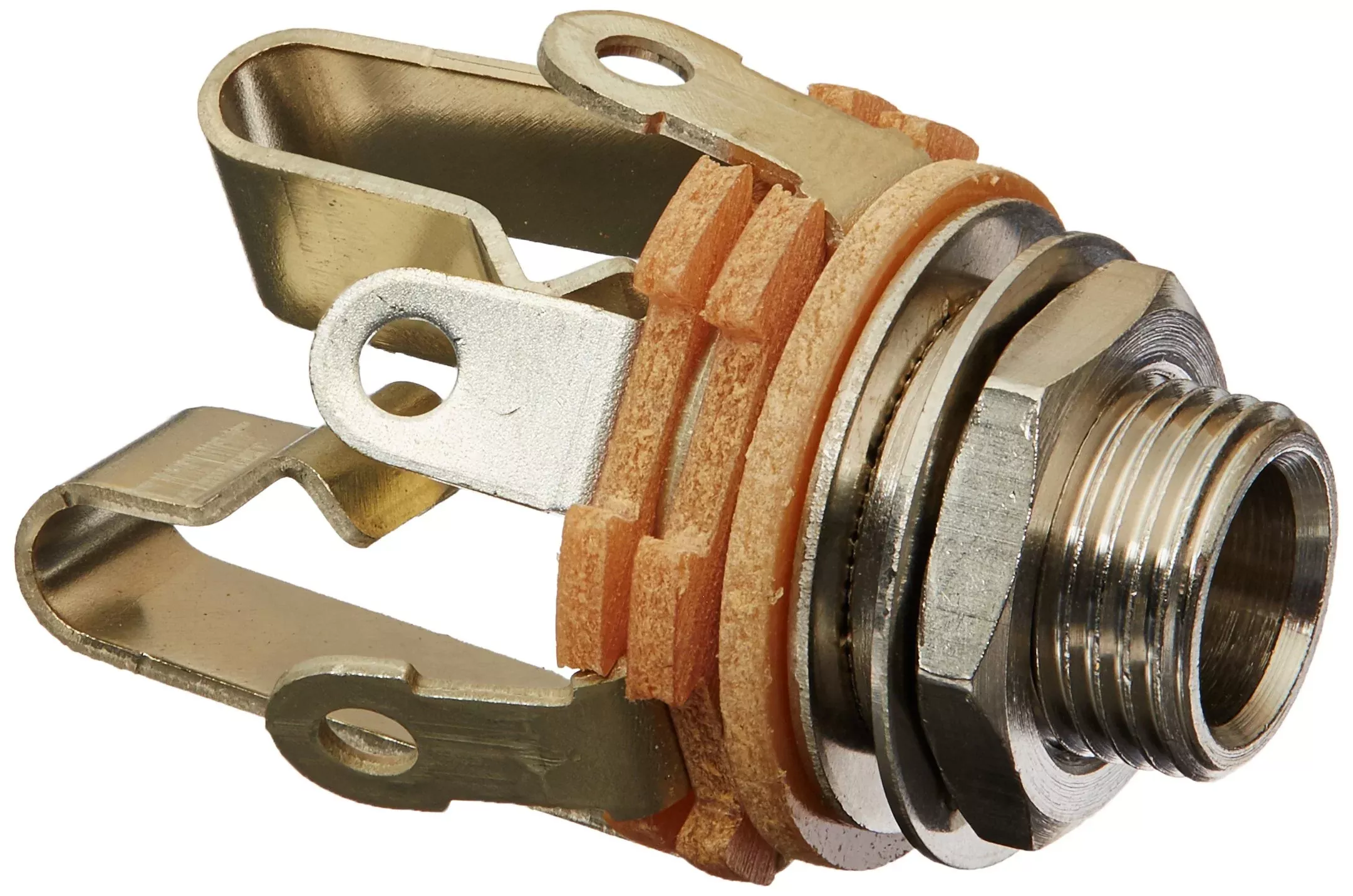 Switchcraft 12B Stereo TRS Female 1/4-Inch Jack with Washer and Nut, Nickel Finish