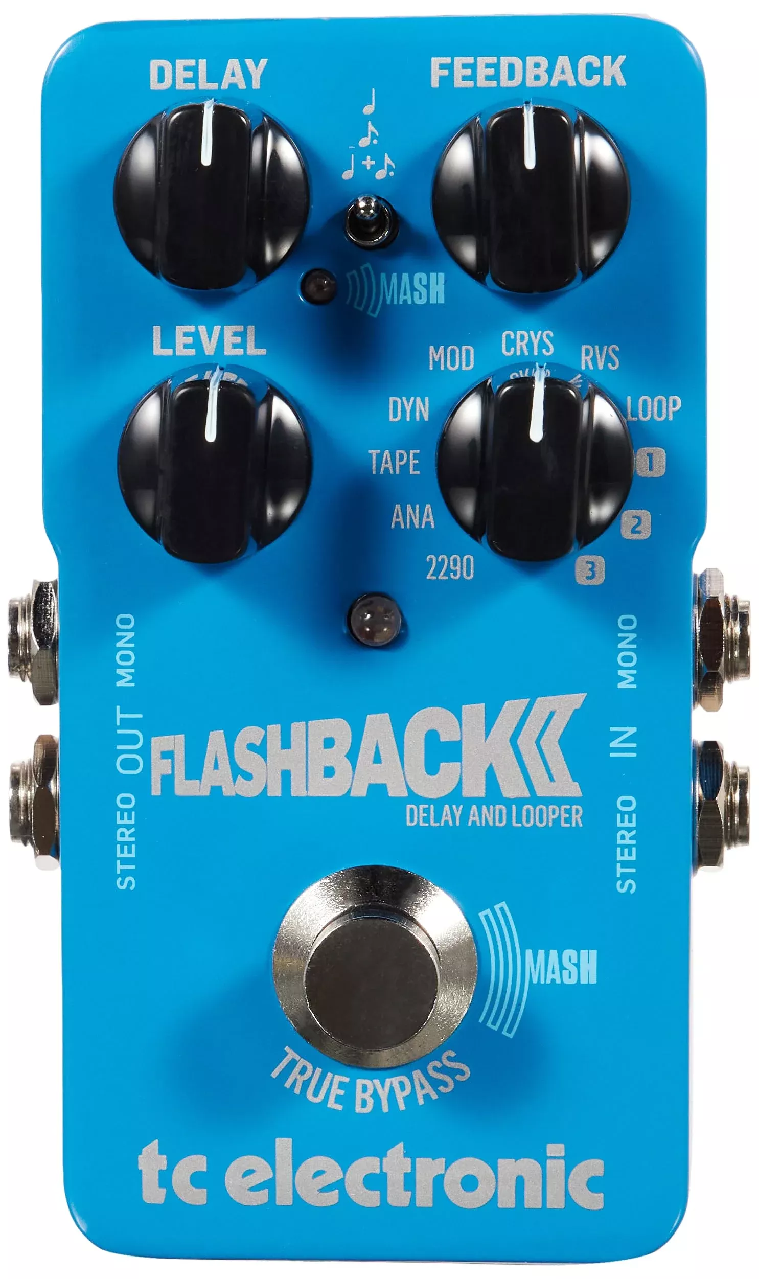 TC Electronic FLASHBACK 2 DELAY Legendary Delay Pedal with Groundbreaking MASH Footswitch, Crystal Delay Effect and Built-In Ton