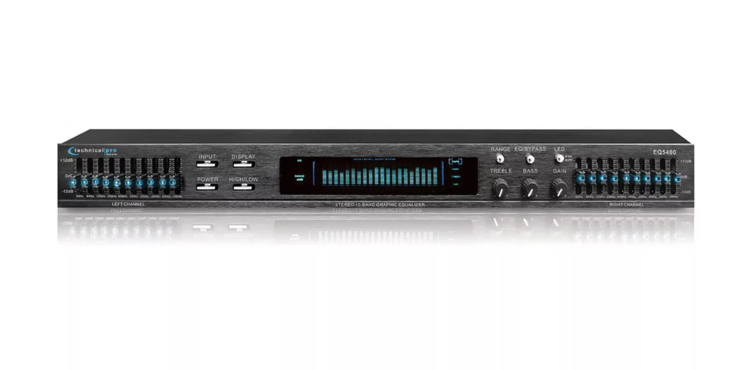 Technical Pro EQ5400 Professional Dual 10-Band Equalizer