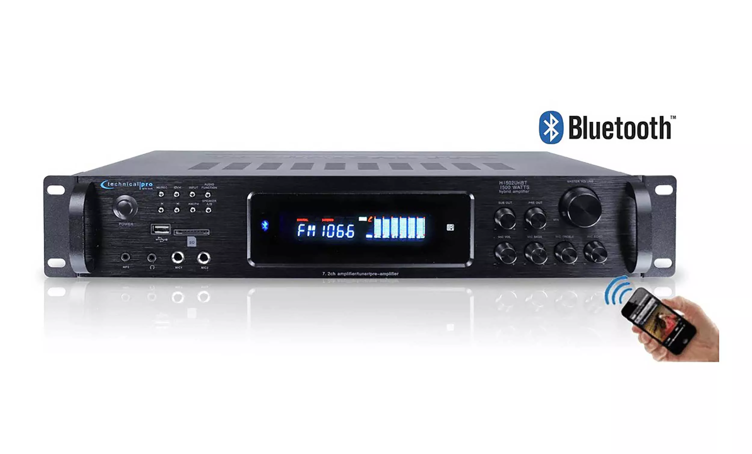 Technical Pro H4502HD Digital Hybrid Amp & Preamp & Tuner w/ USB & SD