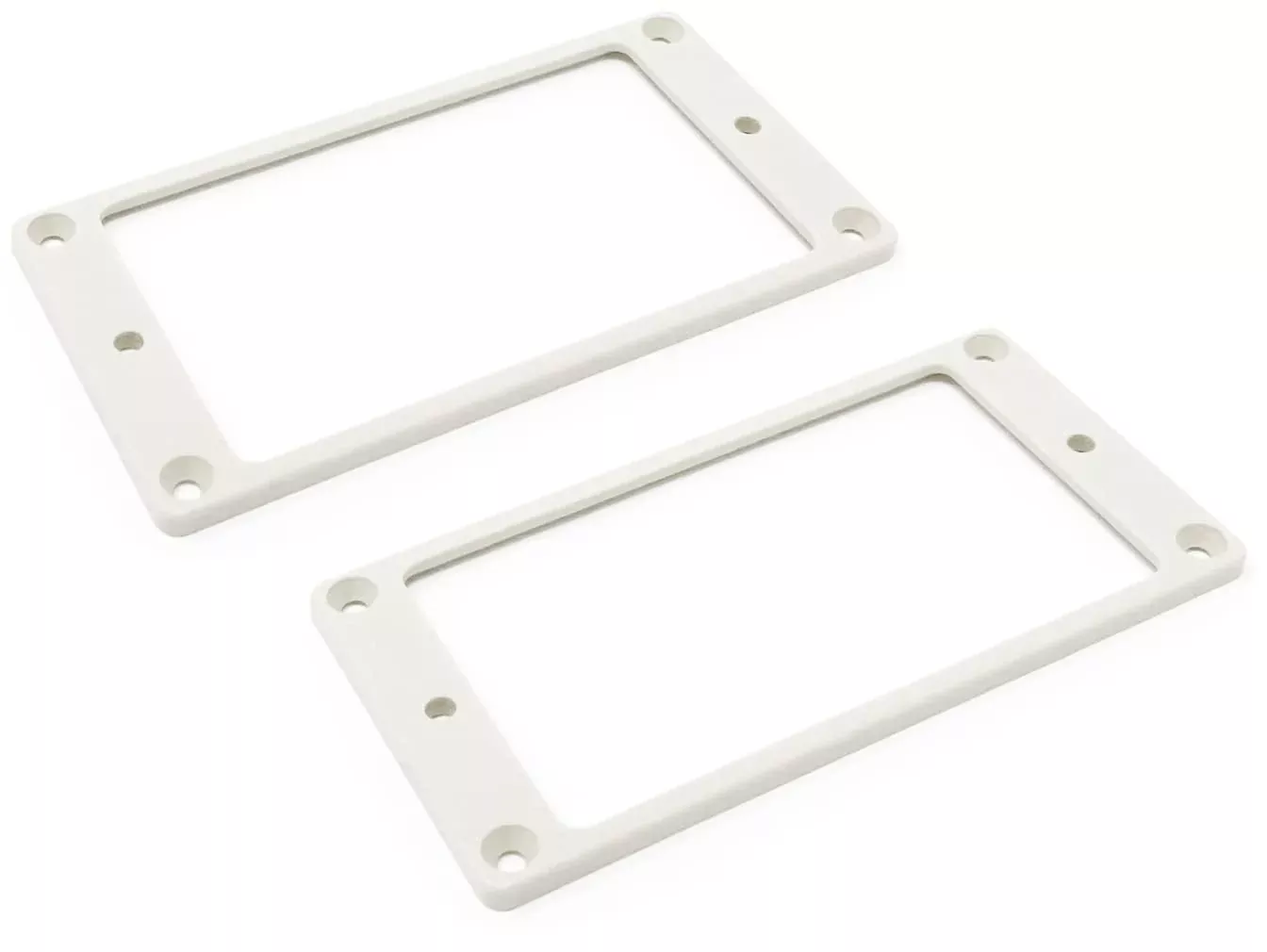 Vintage Forge Humbucker Pickup Mounting Ring for Import Guitars 1/8 Inch (89mm x 45mm x 3mm) 2-pack Flat Bottom HR3300F (White)